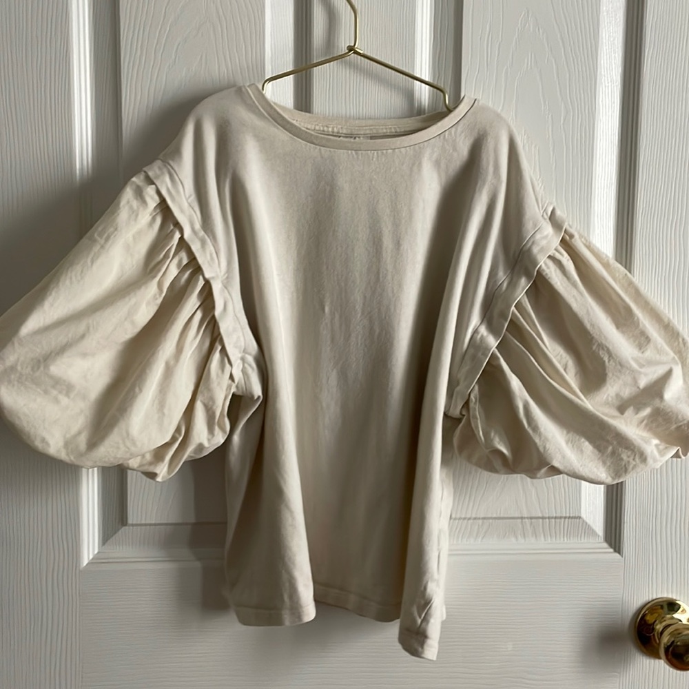 Zara girls cream colored blouse